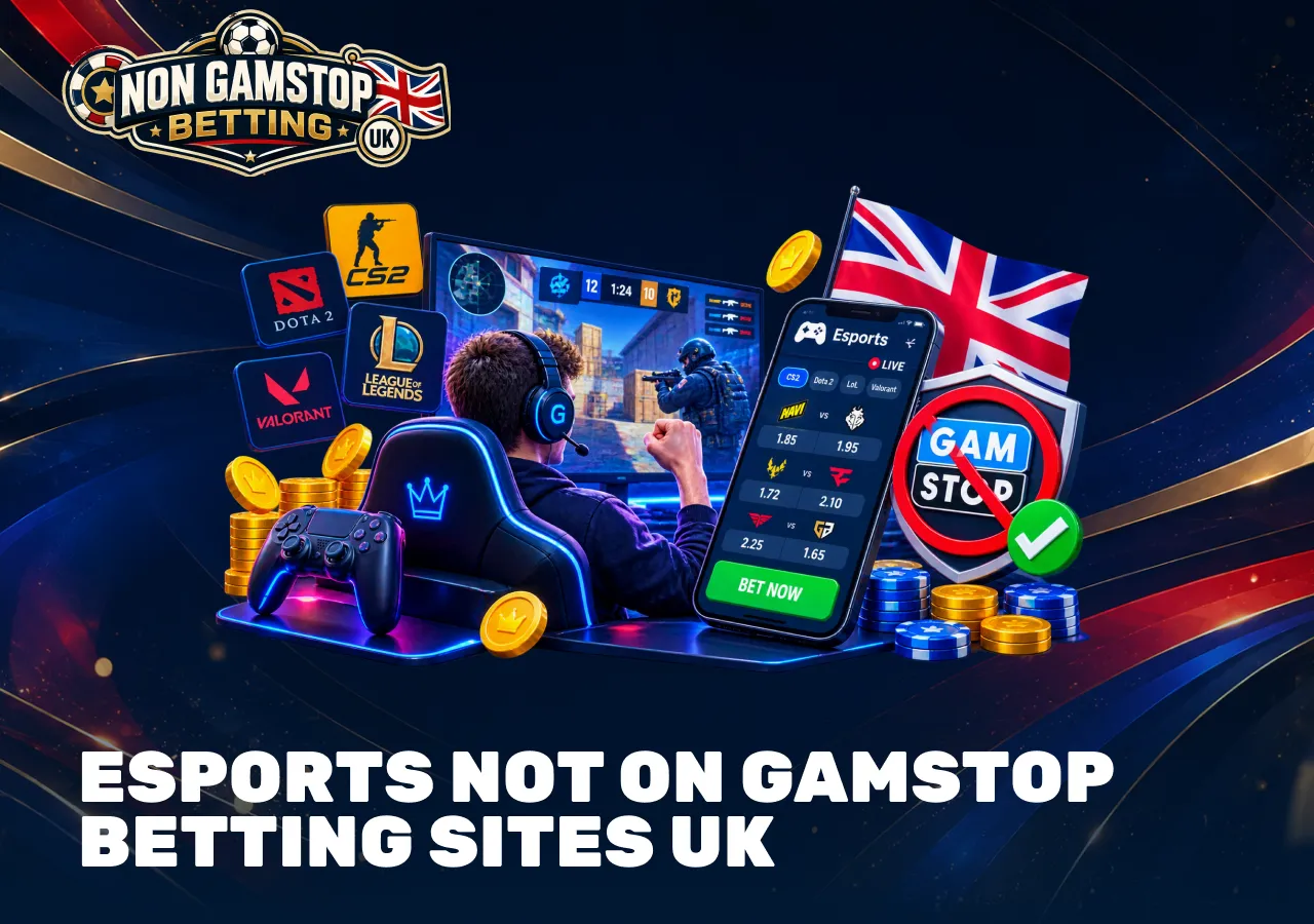 Esports betting sites not on GamStop UK with CS2, Dota 2, League of Legends and Valorant betting markets.