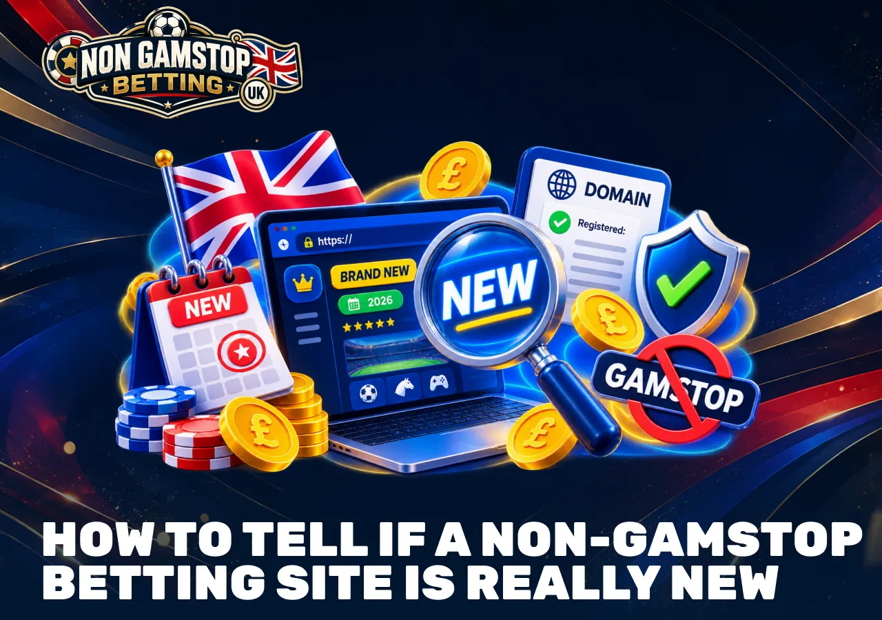 How to tell if a non-GamStop betting site is really new by checking its domain, launch date and platform details.
