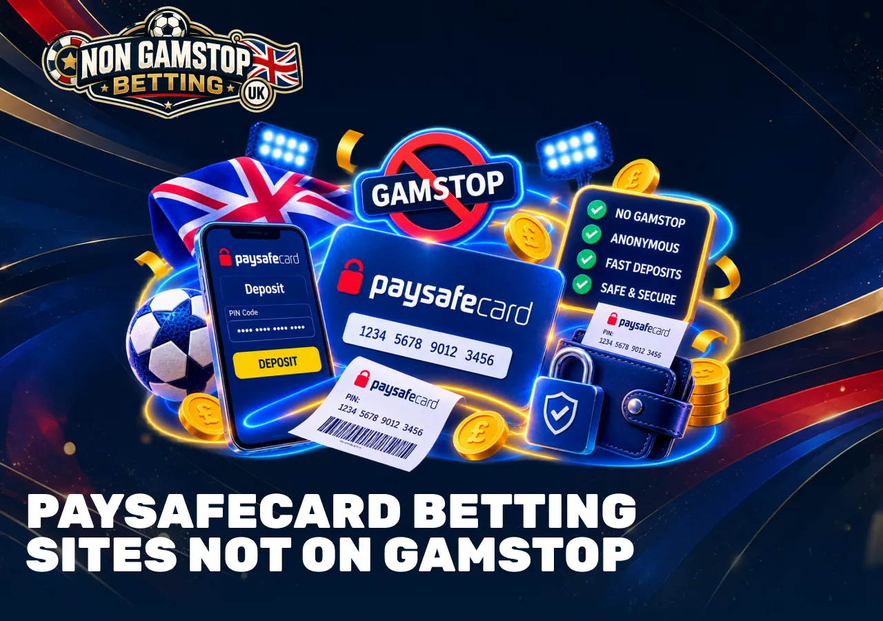 Paysafecard betting sites not on GamStop with prepaid payments, secure deposits and UK betting options.