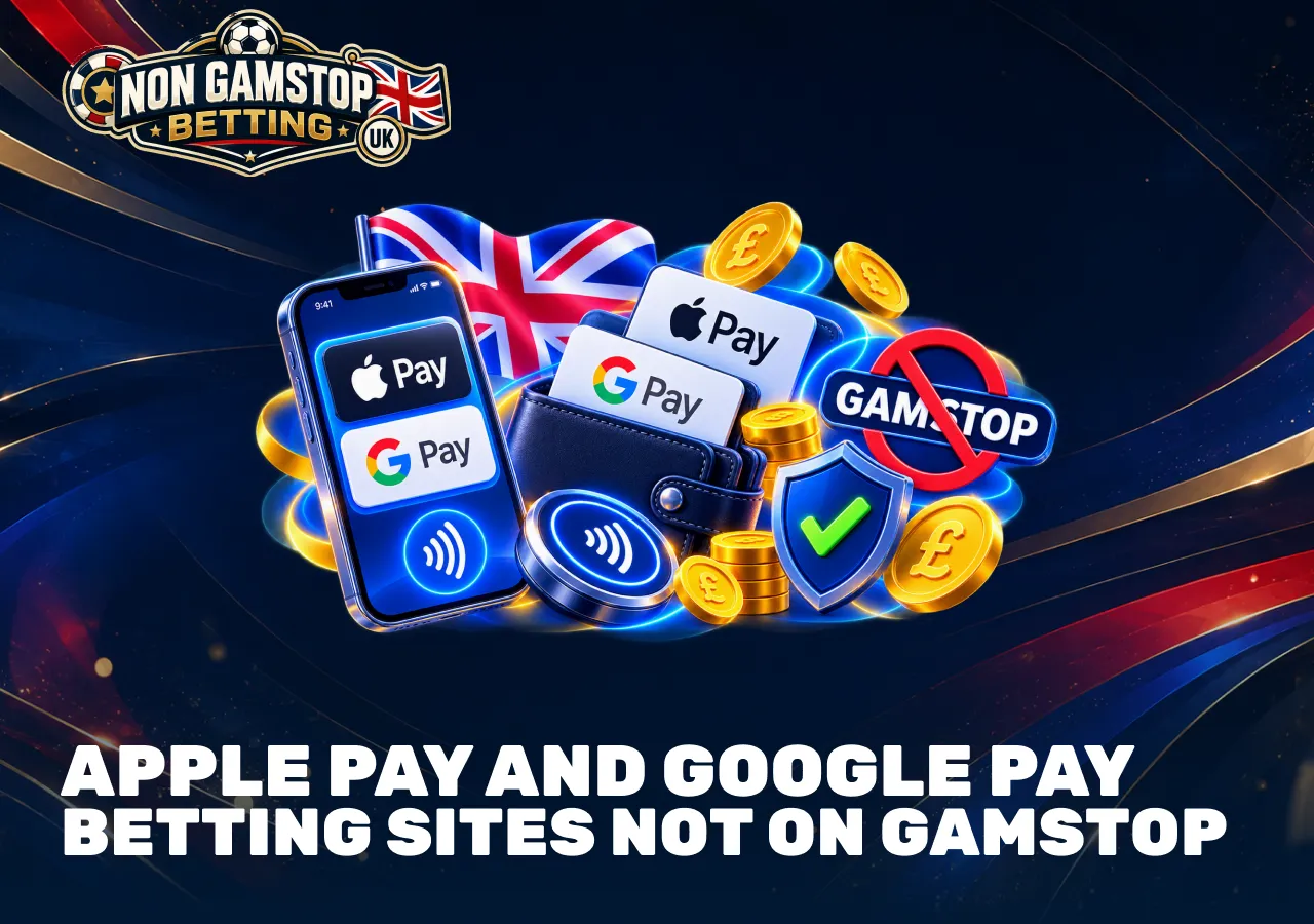 Apple Pay and Google Pay betting sites not on GamStop with contactless mobile payments and secure deposits.
