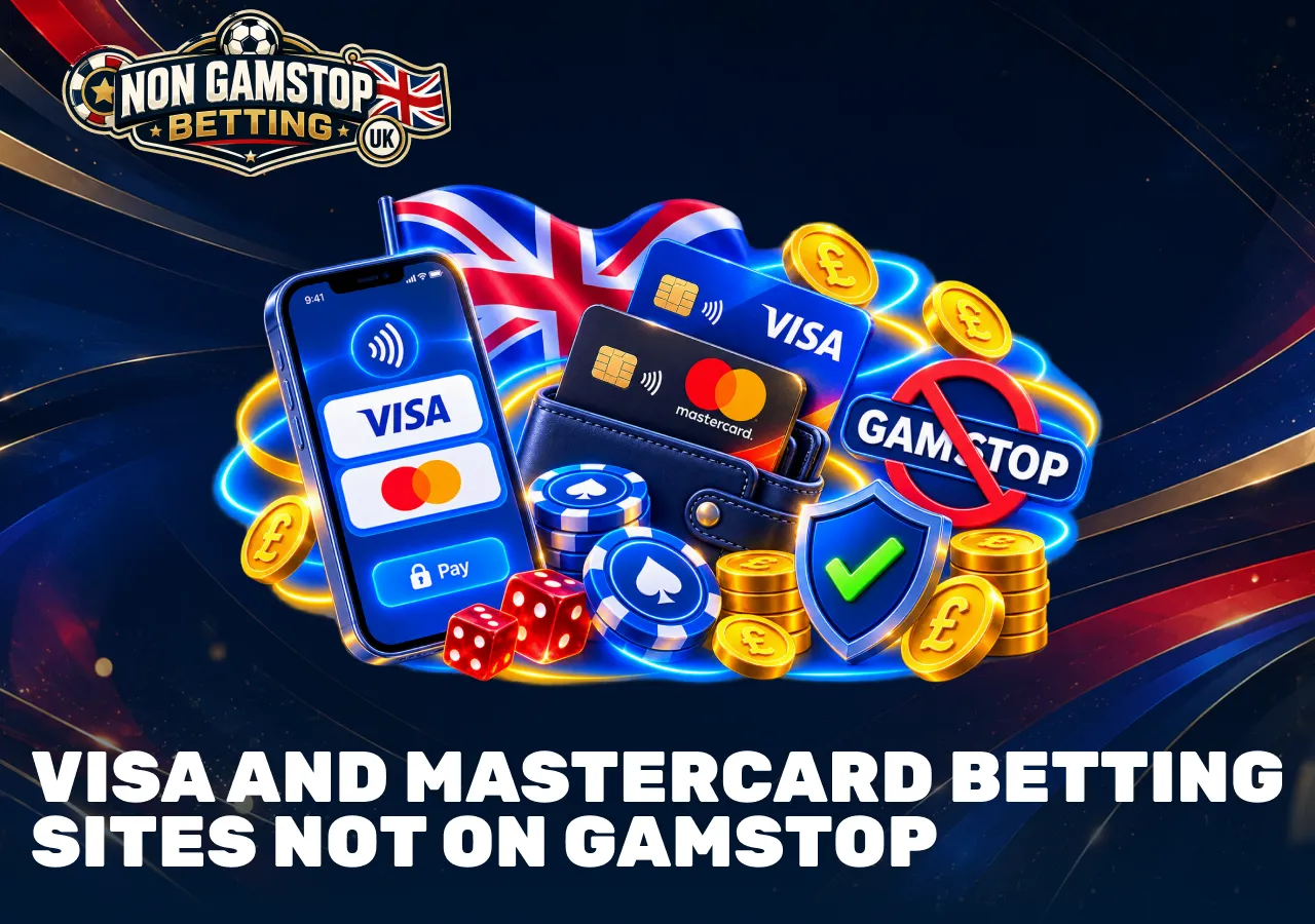 Visa and Mastercard betting sites not on GamStop with card payments, contactless deposits and secure transactions.